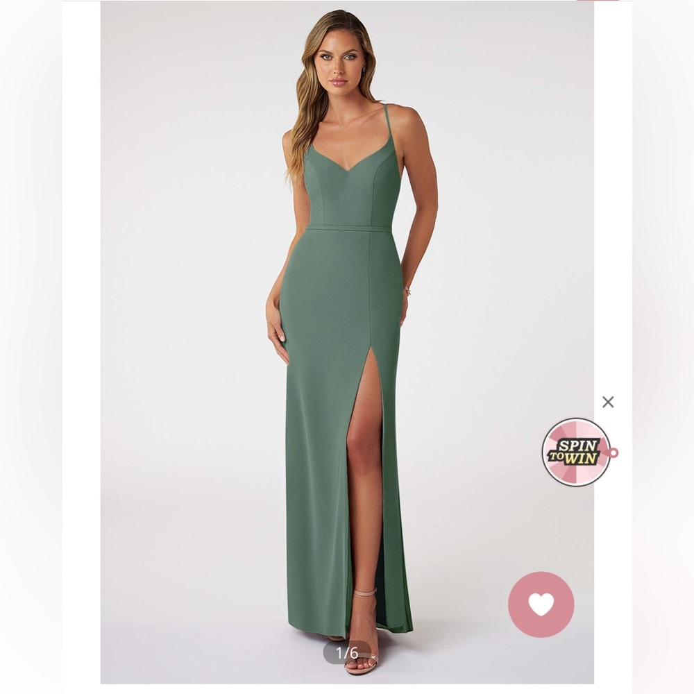 Azazie Eucalyptus Blink Dress